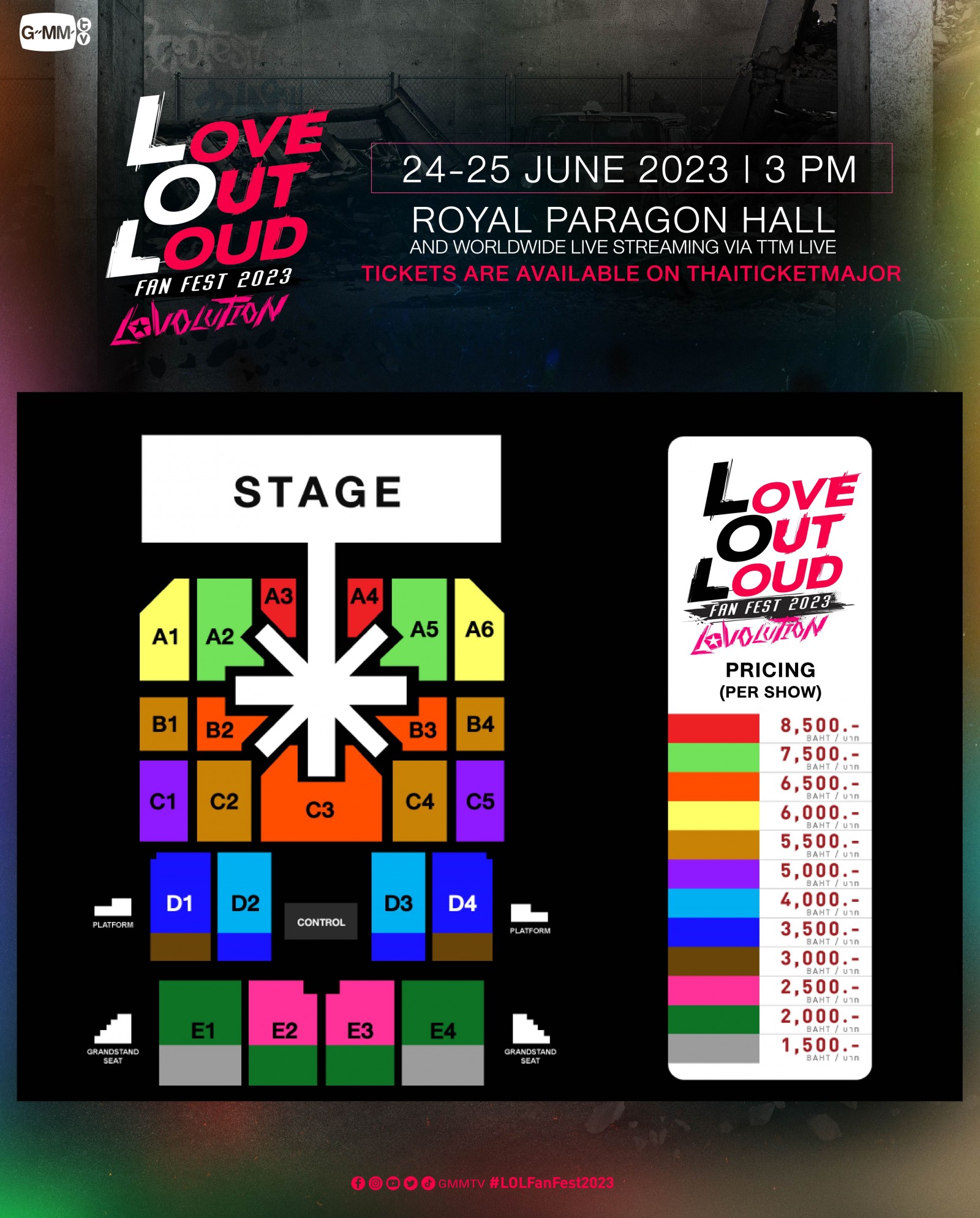 Official Ticket Love Out Loud Fan Fest 2023 LOVOLUTION